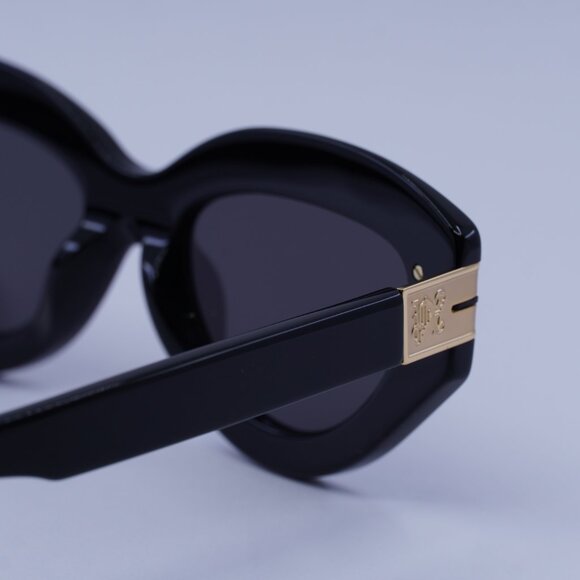 Palm Angels PERI10F MIRACLE 1007 Sunglasses Black Cat Eye Frame, Grey Lenses - Picture 10 of 11